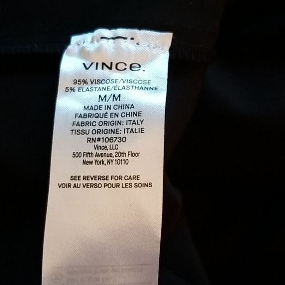 VINCE Black Keyhole Wrap Midi Dress NW0T Sz.M - Picture 7 of 7